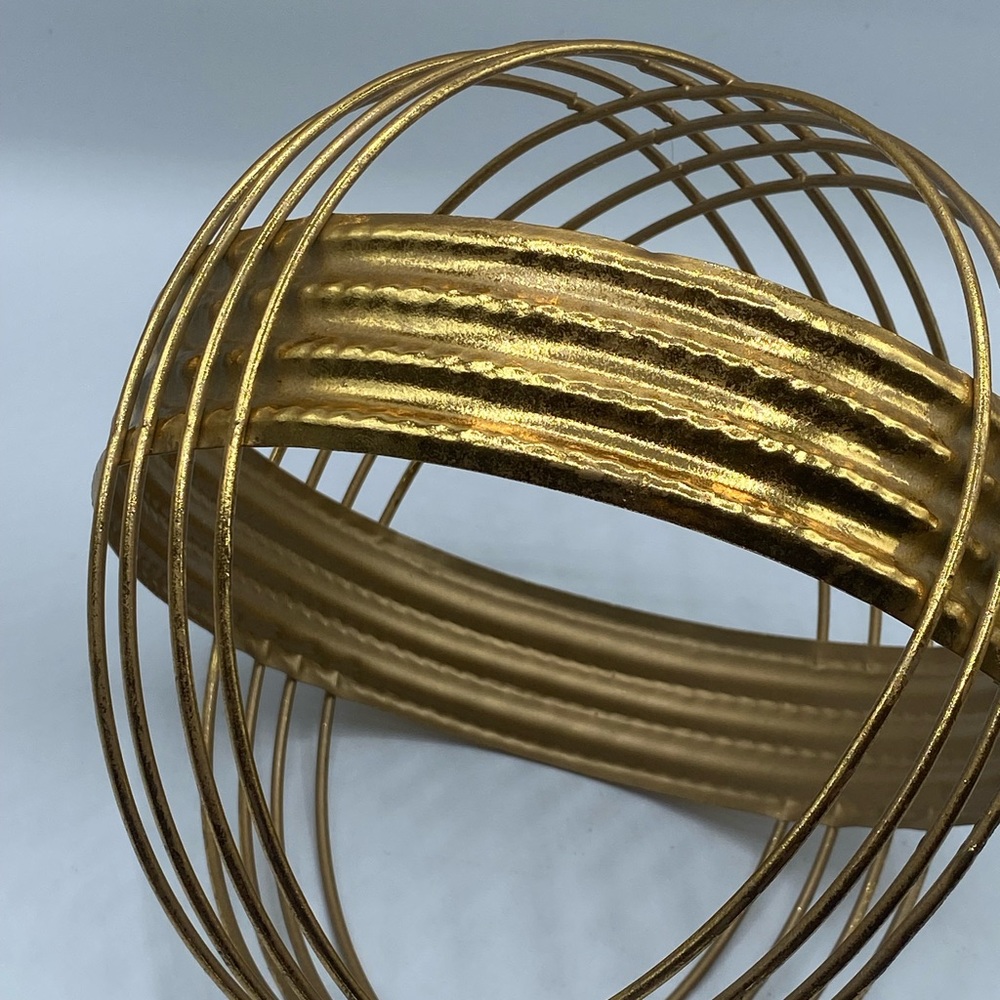 Gold Geometric Sphere Table Accent
